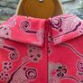 Vintage 1970s maxi sleeveless dress Red & Gold with Dagger Collar Postage included Image 5