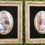 Vintage Countess Fine Bone China with Black Velvet Wall Decor Set of 2 Image 2