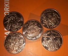Limited edition Copper Rounds Set Of 5