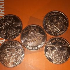 Limited edition Copper Rounds Set Of 5