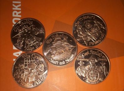 Limited edition Copper Rounds Set Of 5