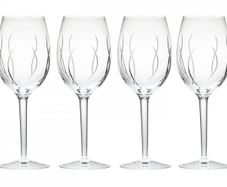 Waterford Crystal John Rocha Large Wine Goblet Glasses Set of 5