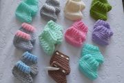 Handmade baby booties