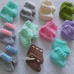 Handmade baby booties
