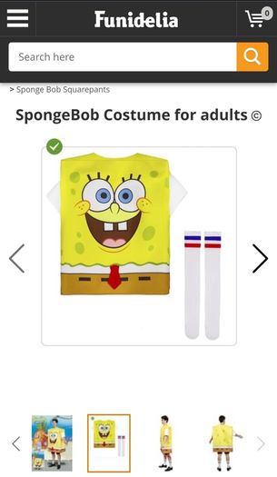 Spongebob adult costume