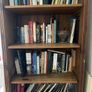 Solid wood bookshelf with bottom drawer Image 5