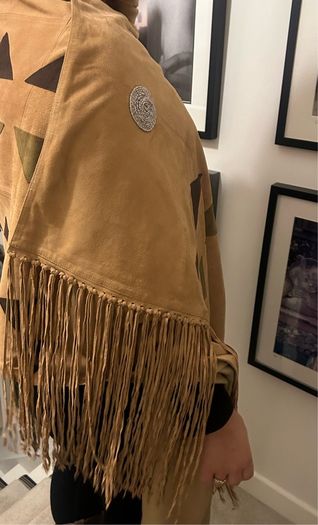 Anna Trzebinski Stunning Cashmere & Suede Wrap