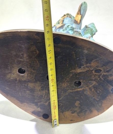 Woman With Naked Bust (35cm, 4.5kg) - Patinated Bronze, Signed