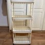 4 Tier Slim Storage Trolley on Wheels White Image 2