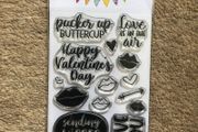 Jane's Doodles, Pucker Up, photopolymer stamp set - brand new