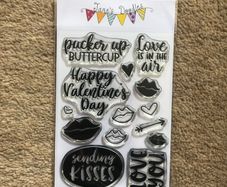 Jane's Doodles, Pucker Up, photopolymer stamp set - brand new