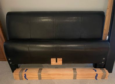 Very Solid 5Ft Leather King Size Bed Frame - Can Deliver
