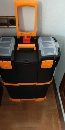 BRAND NEW Ultra-tough Plastic Tool Box and Cart with Organizers and Tray in Various Sizes