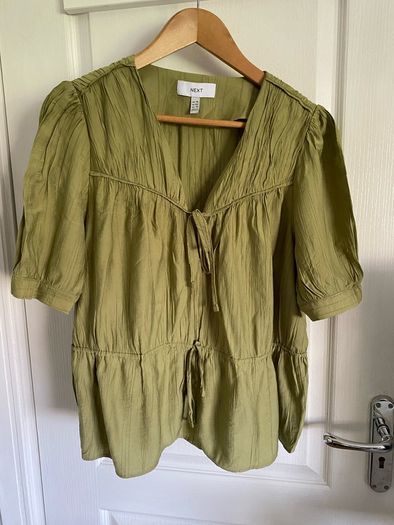 Next ladies pea green blouse