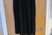 M&amp;S Pleated  Black Skirt With  Lace Sections.   S.12.(40)  B.N.W.T.