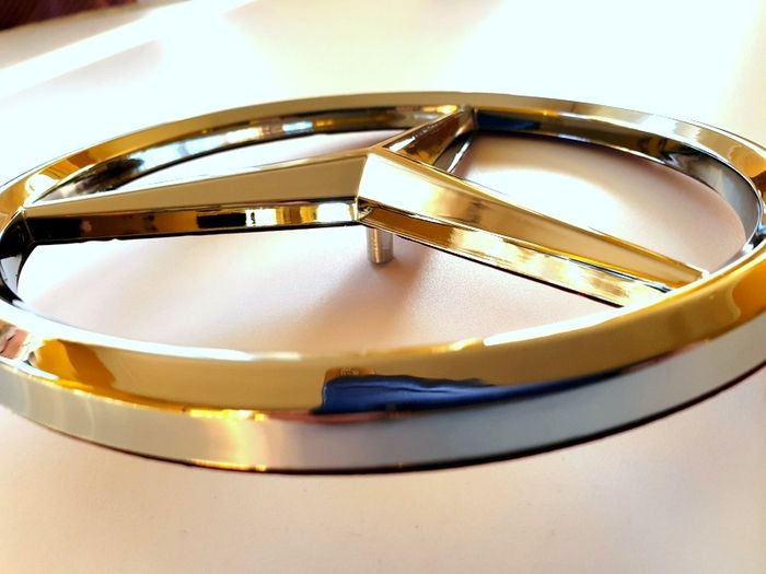 Mercedes 170mm Chrome color front / rear Badge Sticker Logo