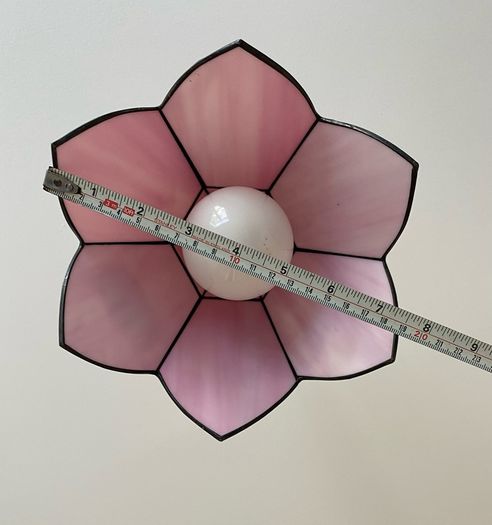 Art Deco style pink petal lampshade