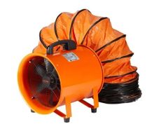 Portable Ventilator, 406.4m Heavy Duty Cylinder Fan with 5m Duct Hose, 900W Strong Shop Exhaust Blower 5175CFM