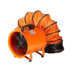 Portable Ventilator, 406.4m Heavy Duty Cylinder Fan with 5m Duct Hose, 900W Strong Shop Exhaust Blower 5175CFM