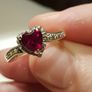 9 ct  gold ring Rubies and diamonds Image 3