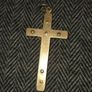 Antique Brass and Ebony Crucifix Pendant Image 5