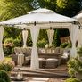 3 x 4m Metal Garden Gazebo with Side Curtains Water-Repellent UV50+ Outdoor Gazebo Image 2
