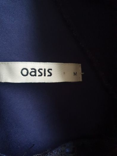 Oasis lace navy dress med