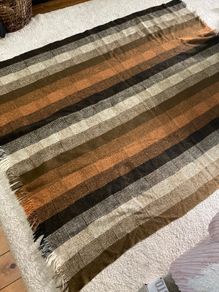 Avoca Handweavers 100% Pure New Wool Throw Blanket