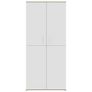 Shoe Cabinet White and Sonoma Oak 80x39x178 cm Chipboard Image 10