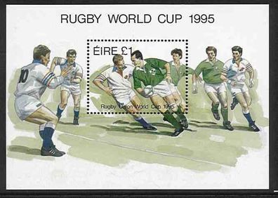 1995 Ireland World Cup Rugby Championship in South Africa Commemorative Stamp Miniature Sheet Mint Never Hinged (MNH)