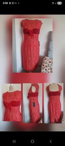red midi dress,new