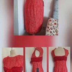 red midi dress,new