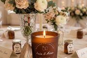 Personalised wedding couple scented candle