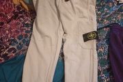 stone island grey jogs