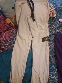 stone island grey jogs