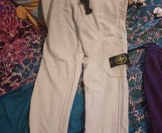 stone island grey jogs