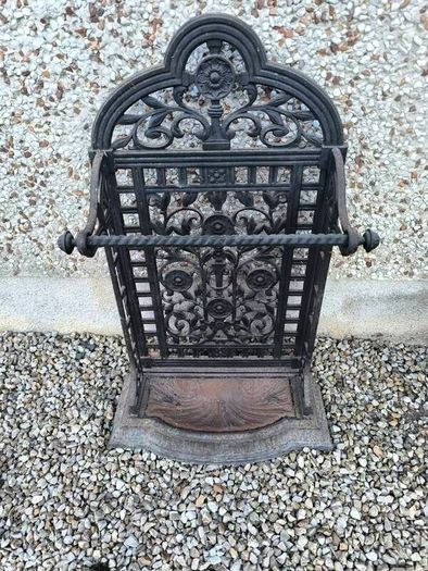 antique cast iron umbrella stand