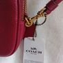 Designer Coach - Leather Shoulder Cross Body Bag - Red - BNWT RRP 205 Image 3