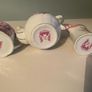 Vintage Porcelain small teapot sugar bowl and creamer set .       porcelain Image 2