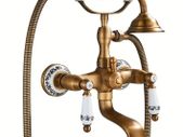 Antique Brass Bathtub Faucet with Hand Shower Taps