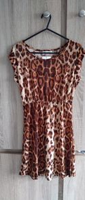 Animal print top tunic fits size 6 8 10 new