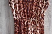 Animal print top tunic fits size 6 8 10 new