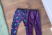 Girls leggings warm size 6 years 2 pairs