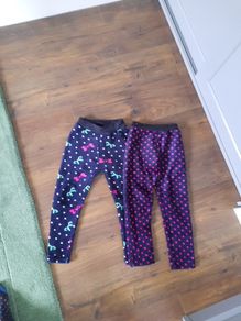Girls leggings warm size 6 years 2 pairs