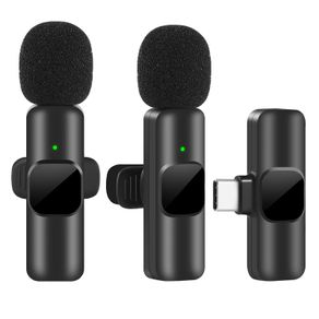 New Wireless Lavalier Microphone Portable Audio Video Recording Mini Mic for Android Live Broadcast Gaming Phone Mic