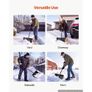 Snow Shovel for Driveway 558.8 mm Plastic Shovel with D-Grip Handle, for Home Garden Camping Outdoor Use, Aluminum Strip, Large Capacity Lightweight Snow Removal Tool with Extended Steel Handle Image 5
