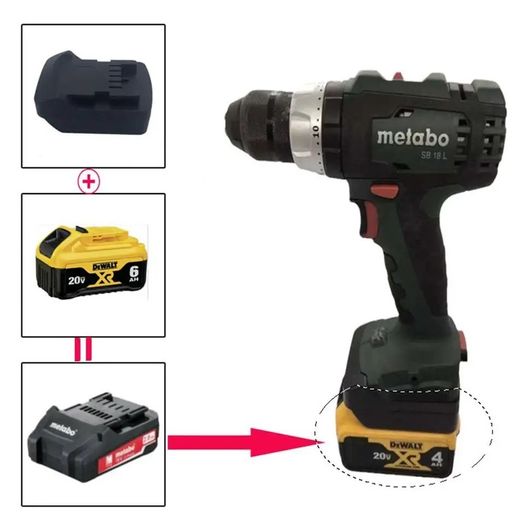 Battery Adapter Built-in Battery Tool Buckle Compatible For Dewalt 18v/20v Battery To Compatible For Metabo Lithium Battery Too