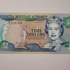 BERMUDA 2 Dollars 2000 UNC notes