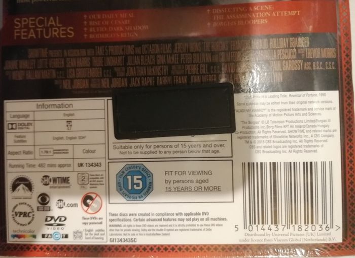 The Borgias - Season 3 (2013) [dvd Tv Boxset] Still Sealed