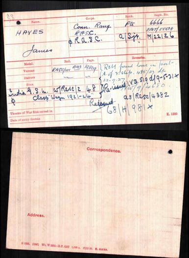 WW1 medals - unusual combination Connaught Rangers/RASC